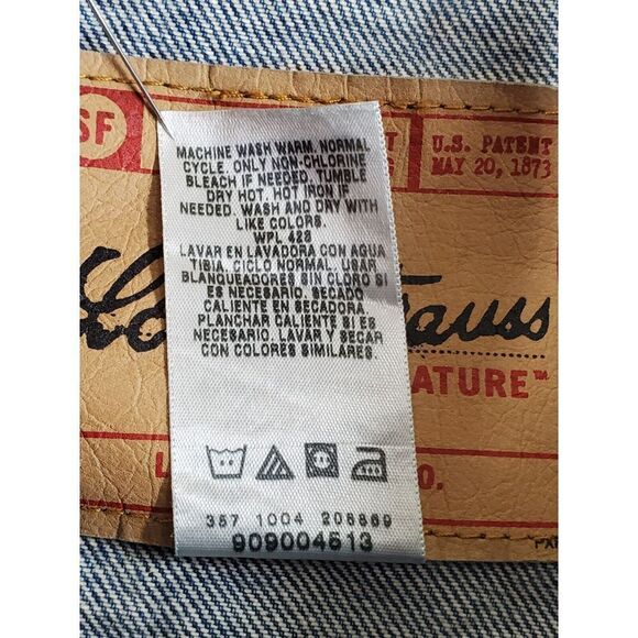 Vtg Y2K Levis Signature Trucker Type III Denim Jacket Mens XL Blue Western 10/04 - Picture 9 of 16